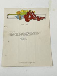 Original Vintage JOHN DENVER Hand Signed Letter