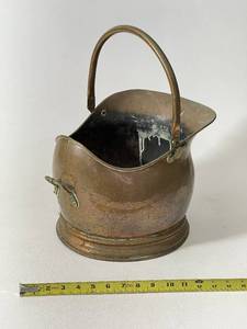 Old Vintage Copper CoalScuttle Bucket