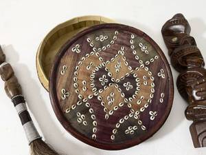 Group of Hand Carved etc Tribal Items