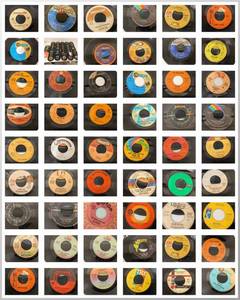 lot 21 image: Huge Collection of 54 Vintage Vinyl 45 RPM Albums-Motown, and More