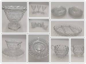 lot 56 image: Beautiful Vintage Fostoria American Clear Glass Collection