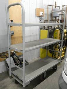 Warehouse cart 20 wide 50 long 3 shelves