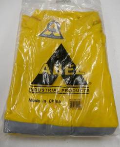 2 New Abel Rain Suits - Pants, Jacket, Hood - Size 4XL - Yellow with reflective stripe Model 8200 coatpantshood