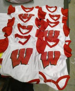 8 Wisconsin Badgers Onesies - 0-3, 3-6, 6-9 month