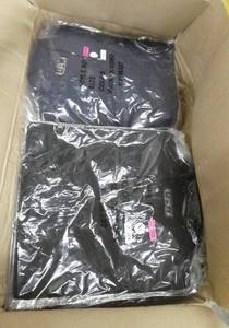 32 New womens shirt with collar - 17 Navy Large and 15 Black XL - BAW Polyester