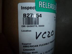Lot of 100 - 8 ft long Parker EMI Gaskets to protect sharp edges on equipment, door closures etc