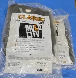 Two Black Rain suits size 2XL  jacket, bibs, hood