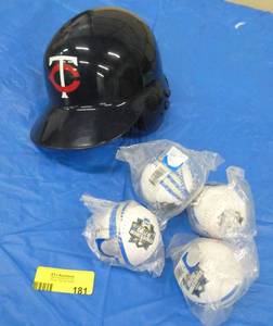 Twins hat and new baseballs