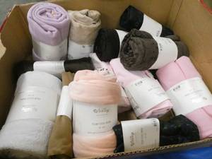 Box of fleece throws
