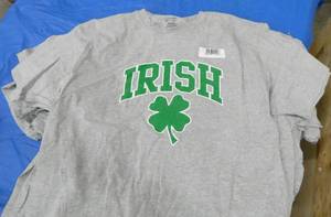 5 adult Irish t-shirts 2 large 2 XL and 1 2XL