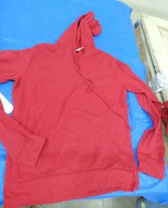 8 New red thermal hoodie 6 small 1 med 1 large