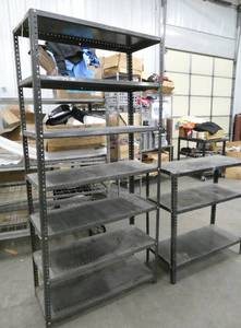 storage shelving 36x15 x 75 tall plus short one