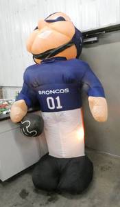 Electric Blow up Broncos football guy - see pics, has some stains on it