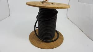 Black Electric Wire On Wooden Reel--Gaynor Sales Agency
