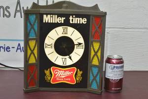 Miller High Life hanging lighted clock