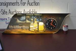 Miller High Lift Beer lighted clock winter theme