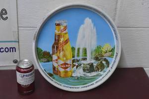 Grainbelt waterfall tin serving tray good condition