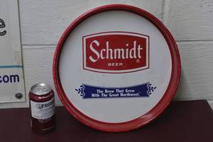 Schmidt Beer tin serving tray