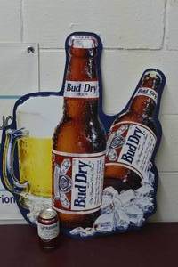 Bud Dry tin wall hanging