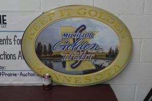 Michelob Golden Draft Light Minnesota lake tin wall hanging