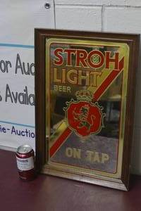 Stroh Beer Mirrored sign