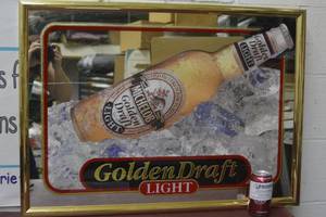Michelob Golden Draft Light large mirrored sign