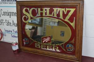 Schlitz Beer Framed Mirror