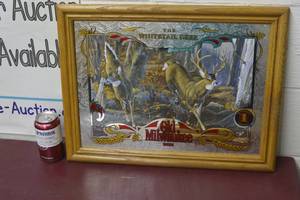 Old Milwaukee Beer The Whitetail Deer mirrored sign No 1