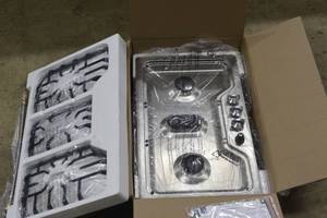 lot 7 image: New in box 3-Burner Furrion RV Chef Collection Gas Cooktop