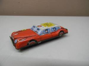 VINTAGE RARE 1950s FD CHIEF CAR #F.5434 JAPAN TIN LITHO FRICTION TOY - NICE - WORKS - AWESOME PIECE - APPROX 3.5 - SEE PICTURES