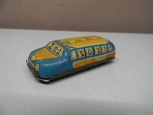 VINTAGE 1950s CHILDREN BUS C1447 JAPAN TIN LITO FRICTION TOY - AWESOME PIECE - APPROX 3 - SEE PICTURES