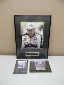 FRAMED DALE EARNHARDT THE INTIMIDATOR #3 PHOTO WITH 2 PLAQUES - VERY COOL SET - SEE PICTURES