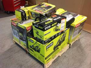 Lot of Assorted of RYOBI 0utdoor tools various&nbsp Models and Conditions customer returns&nbsp See Pictures