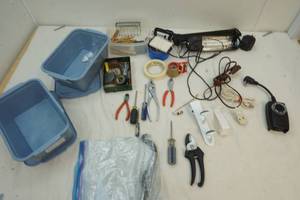 work light and tools