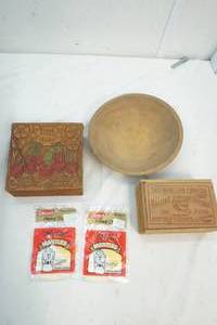 vintage wood boxes
