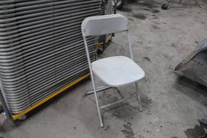 lot 183 image: Lot of (10) MetalPlastic Stackable Folding Chairs