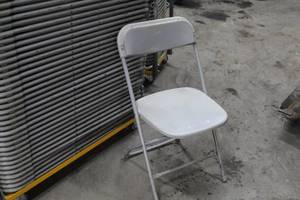 lot 187 image: Lot of (10) MetalPlastic Stackable Folding Chairs