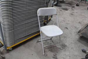lot 188 image: Lot of (10) MetalPlastic Stackable Folding Chairs