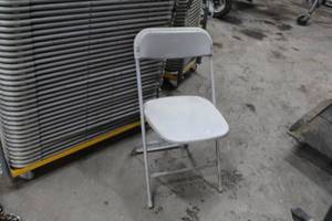 lot 189 image: Lot of (10) MetalPlastic Stackable Folding Chairs