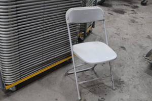 lot 191 image: Lot of (10) MetalPlastic Stackable Folding Chairs