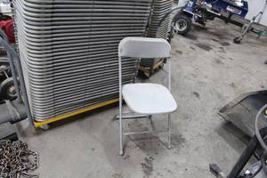 lot 192 image: Lot of (10) MetalPlastic Stackable Folding Chairs