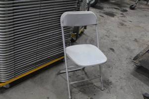 lot 194 image: Lot of (10) MetalPlastic Stackable Folding Chairs