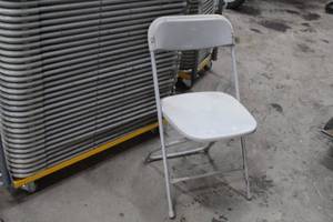 lot 196 image: Lot of (10) MetalPlastic Stackable Folding Chairs