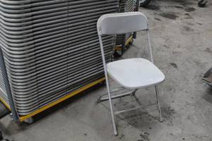 lot 198 image: Lot of (10) MetalPlastic Stackable Folding Chairs