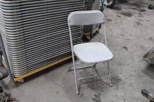lot 199 image: Lot of (10) MetalPlastic Stackable Folding Chairs