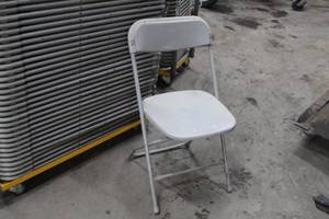 lot 200 image: Lot of (10) MetalPlastic Stackable Folding Chairs