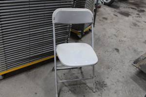 lot 201 image: Lot of (10) MetalPlastic Stackable Folding Chairs