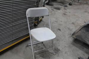 lot 202 image: Lot of (10) MetalPlastic Stackable Folding Chairs