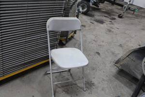 lot 206 image: Lot of (10) MetalPlastic Stackable Folding Chairs