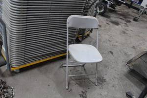 lot 207 image: Lot of (10) MetalPlastic Stackable Folding Chairs